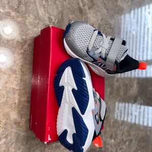 New Balance Kids' Gray and Navy Sneakers